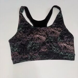 Tek gear sports bra size Large colorful and black